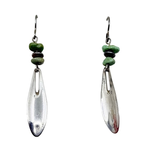 Robert Lee Morris RLM sterling silver turquoise drop earrings - GM344 - Picture 1 of 6